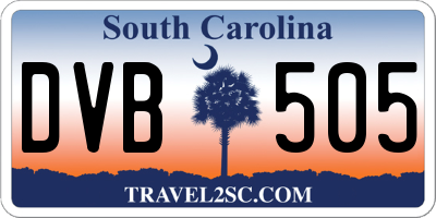 SC license plate DVB505