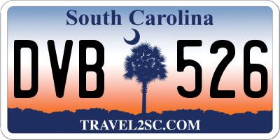 SC license plate DVB526