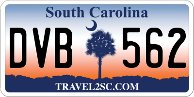 SC license plate DVB562