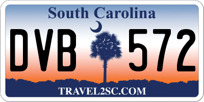 SC license plate DVB572
