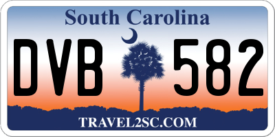 SC license plate DVB582