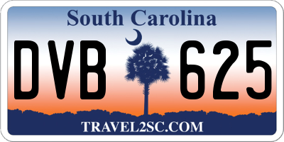 SC license plate DVB625