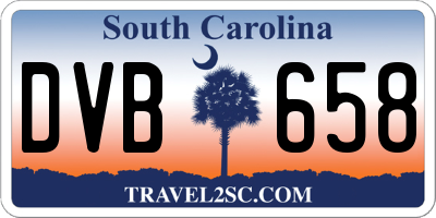 SC license plate DVB658