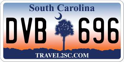 SC license plate DVB696