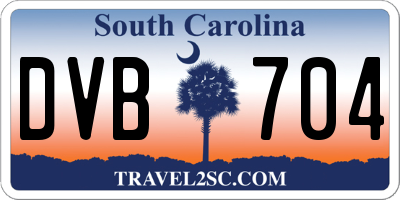 SC license plate DVB704