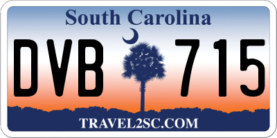 SC license plate DVB715