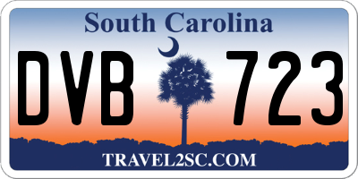 SC license plate DVB723