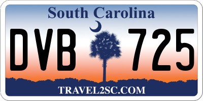 SC license plate DVB725