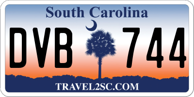 SC license plate DVB744