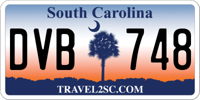 SC license plate DVB748