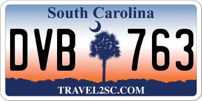 SC license plate DVB763