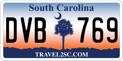 SC license plate DVB769