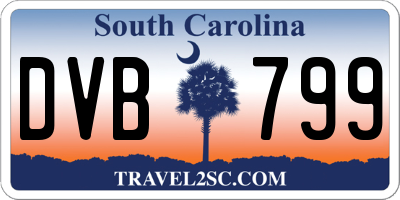 SC license plate DVB799
