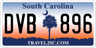 SC license plate DVB896