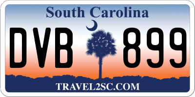 SC license plate DVB899