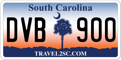 SC license plate DVB900