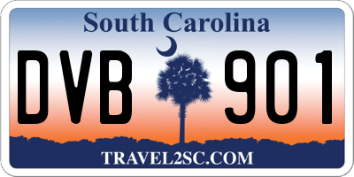 SC license plate DVB901