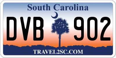 SC license plate DVB902