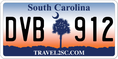 SC license plate DVB912