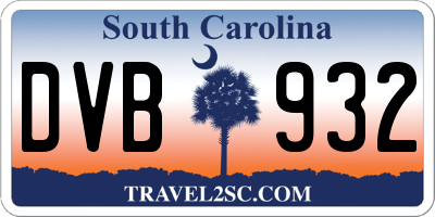 SC license plate DVB932