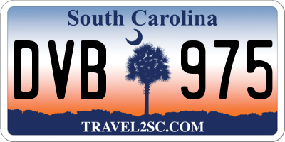 SC license plate DVB975