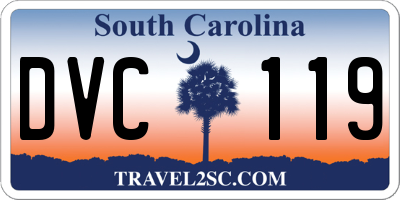 SC license plate DVC119