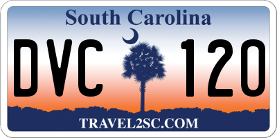 SC license plate DVC120