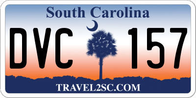 SC license plate DVC157