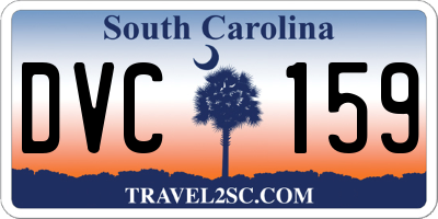 SC license plate DVC159