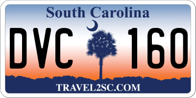 SC license plate DVC160