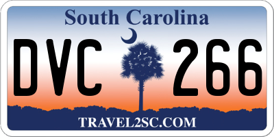 SC license plate DVC266