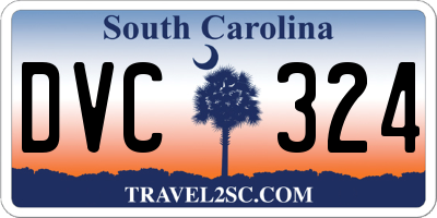 SC license plate DVC324