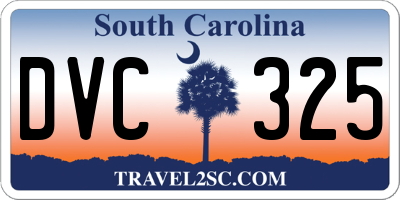 SC license plate DVC325
