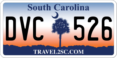 SC license plate DVC526