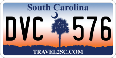 SC license plate DVC576