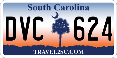 SC license plate DVC624