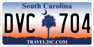 SC license plate DVC704