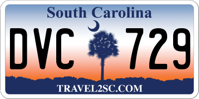 SC license plate DVC729