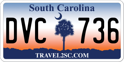 SC license plate DVC736