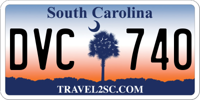 SC license plate DVC740