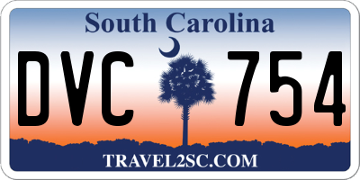 SC license plate DVC754