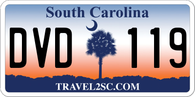 SC license plate DVD119