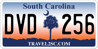 SC license plate DVD256