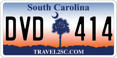 SC license plate DVD414