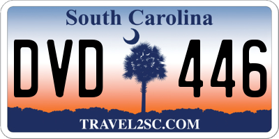 SC license plate DVD446