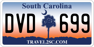 SC license plate DVD699