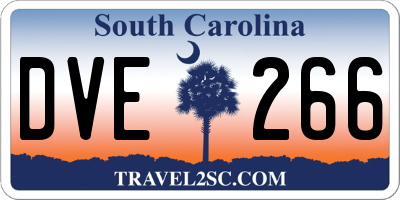 SC license plate DVE266