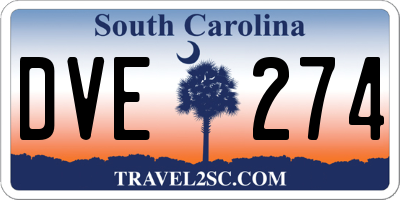 SC license plate DVE274