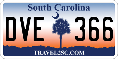 SC license plate DVE366