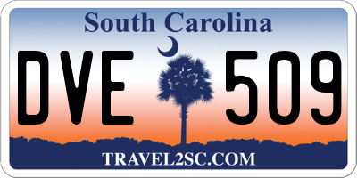 SC license plate DVE509